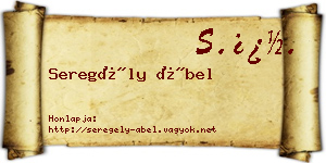 Seregély Ábel névjegykártya