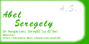 abel seregely business card